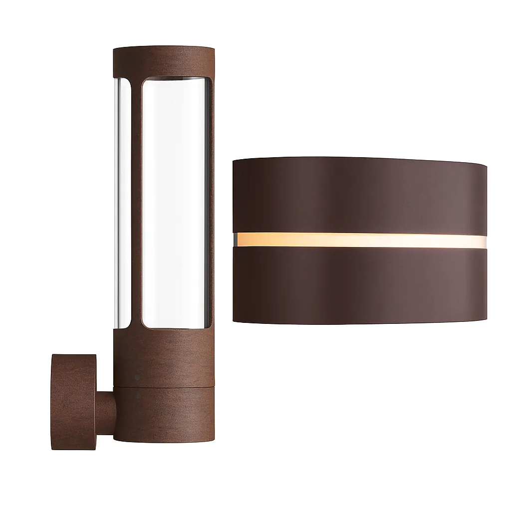 Brune design væglamper