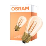 Osram Vintage 1906 LED E27 Edison Filament Guld 4.8W 360lm - 822 Ekstra Varm Hvid | Dæmpbar - Erstatter 40W
