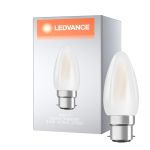 Ledvance Classic Superior LED Pære B22d Kerte filament matt 3.4W 470lm - 927 ekstra varm hvid | bedste farvegengivelse - dæmpbar - erstatter 40W