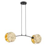 Emibig Pendel Lampe Motif Stål Sort | Egnet til 2x E27 - Max 15W