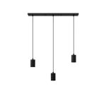 Calex Retro Pendel Lampe Cordset Rektangulær Metal Sort  |incl. kabel 2 Meter - Egnet til 3xE27