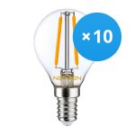 Fordelspakke 10x Noxion Lucent LED E14 Kugle filament klar 4.5W 470lm - 827 ekstra varm hvid | erstatter 40W