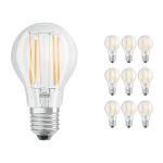 Fordelspakke 10x Ledvance Classic LED E27 Pære filament klar 7.5W 1055lm - 827 ekstra varm hvid | dæmpbar - erstatter 75W