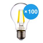 Fordelspakke 100x Noxion Lucent LED E27 Pære filament klar 4.5W 470lm - 840 kold hvid | erstatter 40W