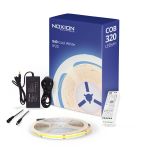 Noxion LED Strip Naga 5 Meter Komplet sæt - Smart Wifi - 24V - 320LEDs/m - COB - 8W/m - 940 Kold Hvid | 8mm - IP20 - Bedste Farvegengivelse
