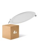 Fordelspakke 4x Ledvance LED Downlight Slim Runde DN210 18W 1530lm 120D - 840 Kold Hvid | 225mm
