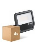 Fordelspakke 4x Ledvance LED Projektør Aluminium Sort 41W/27W 4000lm/6000lm 100D - 840 Kold Hvid | IP66 - Symmetrisk