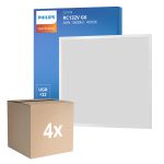 Fordelspakke 4x Philips LED Panel CoreLine RC132V 26W 3600lm - 840 Kold Hvid | 60x60cm - UGR <22
