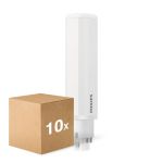 Fordelspakke 10x Philips CorePro PL-C LED 6.5W 770lm - 840 Kold Hvid | 4-Pinde - Erstatter 18W