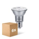 Fordelspakke 6x Philips Master Value LED Pære Reflektor E27 PAR20 6W 500lm 25D - 927 ekstra varm hvid | bedste farvegengivelse - dæmpbar - erstatter 50W