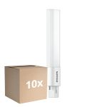 Fordelspakke 10x Philips CorePro PL-S LED 5W - 830 Varm Hvid | 2-Pinde - Erstatter 11W