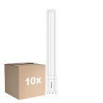 Fordelspakke 10x Philips CorePro PL-L LED Pære EM/Mains 12W - 840 Kold Hvid | 4-Pinde - Erstatter 24W