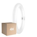 Fordelspakke 4x Osram LED Lysrør T9 Rundt (EM/Mains) 11W 1320lm - 840 Kold Hvid | Erstatter 22W