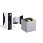 D'Lite Vægbelysning Nova Sølv Up & Down 4.9W 480lm - 830 Varm Hvid | IP54 - Justerbar strålevinkel