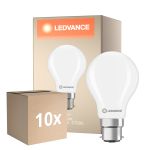 Fordelspakke 10x Ledvance Classic LED B22 Pære Matt 5.9W 806lm - 827 Ekstra Varm Hvid | Erstatter 60W