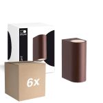 Fordelspakke 6x D'Lite Vægbelysning Vossem Rusten Up & Down | Egnet til 2x GU10 