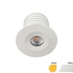 EcoDim Forsænket Spot Mini Hvid 2.5W 155lm 30D - 827 Ekstra Varm Hvid | 35mm - Udsnit 28mm - IP67 - Dæmpbar