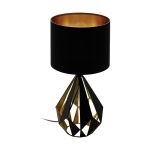 Eglo Bordlampe Carlton 5 Stål Sort Kobber | IP20 - Egnet til 1x E27 