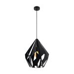 Eglo Pendel Lampe Carlton 5 Stål Sort | IP20 - Egnet til 1x E27 