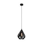 Eglo Pendel Lampe Carlton 5 Stål Sort | IP20 - Egnet til 1x E27 