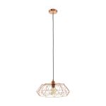 Eglo Pendel Lampe Carlton 2 Stål Kobber | IP20 - Egnet til 1x E27 