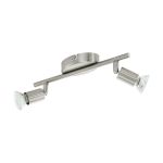 Eglo Loftlampe Buzz-LED Stål Satin Nikkel 2x2.8W 2x250lm - 830 Varm Hvid | IP20 - Inkl. 2x GU10