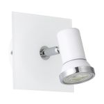 Eglo Vægbelysning Tamara 1 Stål Hvid Krom 2.8W 250lm - 830 Varm Hvid | IP44 - Inkl. 1x GU10