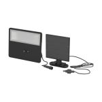 Eglo Vægbelysning Panettieri Solar Sort 6W 860lm - 840 Kold Hvid | IP65 - Bevægelsessensor