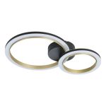 Eglo Loftlampe Calliera Stål Sort, Messing 12W 1500lm - 830 Varm Hvid | Dæmpbar