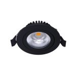 Noxion LED Vipbar Slim Spot Sort Runde 6W 550lm 60D - 927 Ekstra Varm Hvid | 85mm - IP54 - Dæmpbar - Bedste Farvegengivelse