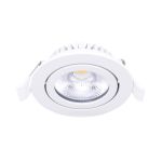 Noxion LED Vipbar Slim Spot Hvid Runde 5W 550lm 60D - 940 Kold Hvid | 85mm - IP54 - Dæmpbar - Bedste Farvegengivelse