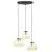 Brilliant Kaizen Pendel Lampe Glas Pendel Lampe Metal Sort Beige | 400mm - Egnet til 3x E27