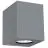 Nordlux Canto Kubi 2 Vægbelysning Aluminium Grå Up & Down - 10.6W 500lm - 830 Varm Hvid | IP44