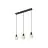 Nordlux Milford Mini 3-Rail Pendel Lampe Glas Sort | Egnet til 3x E14