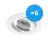 Fordelspakke 6x Noxion Forsænket Spot Drome MR16 Vipbar Hvid | Udsnit 69mm - GU10 sokkel