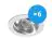 Fordelspakke 6x Noxion Forsænket Spot Drome MR16 Vipbar Aluminium | Udsnit 69mm - GU10 sokkel