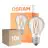 Fordelspakke 10x Osram Led Star Classic LED E27 Pære Filament Klar 4.9W 470lm - 827 Ekstra Varm Hvid | Lyssensor