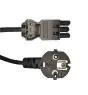 Noxion GST - Kompatibel Forsyningskabel Sort - Hun + Schuko Europlug - 2m - 3 pole 0.75mm2
