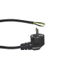 Noxion Power Forsyningskabel Sort - Schuko Europlug + Åbne ender - 2m - 3 pole 0,75mm2