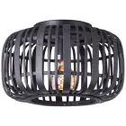 Brilliant Trærow Loftlampe Metal Bambus Sort Træ | 320mm - Egnet til 1x E27
