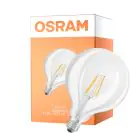 Osram LED Superstar E27 Globe G125 Filament Klar 11W 1521lm - 927 Ekstra Varm Hvid | Bedste Farvegengivelse - Erstatter 100W