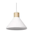 Ledvance Decor Gips/Stål/Træ Pendel Lampe Hvid | Egnet til E27