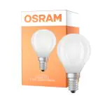 Osram LED Classic LED E14 Pære Filament Matt 1.2W 255lm - 840 Kold Hvid | Erstatter 25W