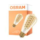 Osram Vintage 1906 LED E27 Edison Filament Guld 8.8W 806lm - 824 Ekstra Varm Hvid | Dæmpbar - Erstatter 60W
