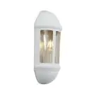 Ansell LED Vægbelysning Latina Halv Lanterne Hvid - Egnet til E27 up to 42W | IP65 - Lyssensor
