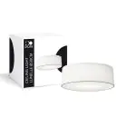 D'Lite Loftlampe Lunelle 30cm Tekstil Hvid | Egnet til 2x E27 