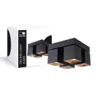 D'Lite Loftlampe Kubo Sort Vipbar og Beskyttelse Mod Brud | IP20 - Egnet til 4x GU10