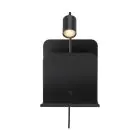 Nordlux Vægbelysning Roomi Metal Sort | IP20 - Egnet til 1x GU10 - med USB