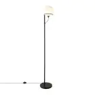 Nordlux Wilson Gulvlampe Glas og Metal Sort | Egnet til G9