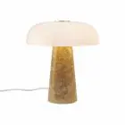 DFTP by Nordlux Bordlampe Glossy Marmor og Glas Beige | 220mm - Egnet til 1x E14